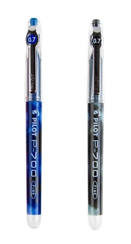 BOLIGRAFO PILOT P-700 0.7mm PUNTA FINA AZUL O NEGRO DETALLADO (EA)