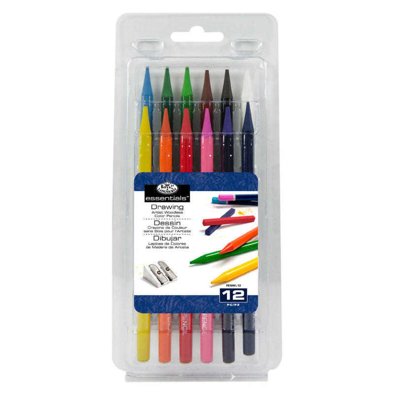 LAPIZ DE DIBUJO Y DISEÑO DE 12 COLORES WOODLESS ROYAL BRUSH