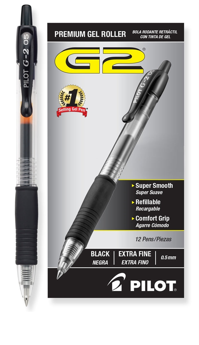 BOLIGRAFO PILOT G2 .5 NEGRO DOCENA