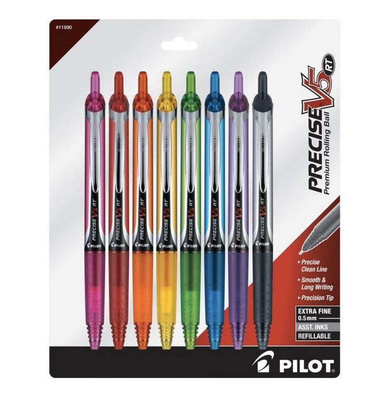 BOLIGRAFO PILOT V5 RT 0.5mm PUNTA EXTRA FINA RETRACTABLE COLORES VARIADOS PQ-8