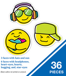 DECORACION CARITAS SONRIENTES EMOJIS DE 5" PQ-36 CARSON DELLOSA