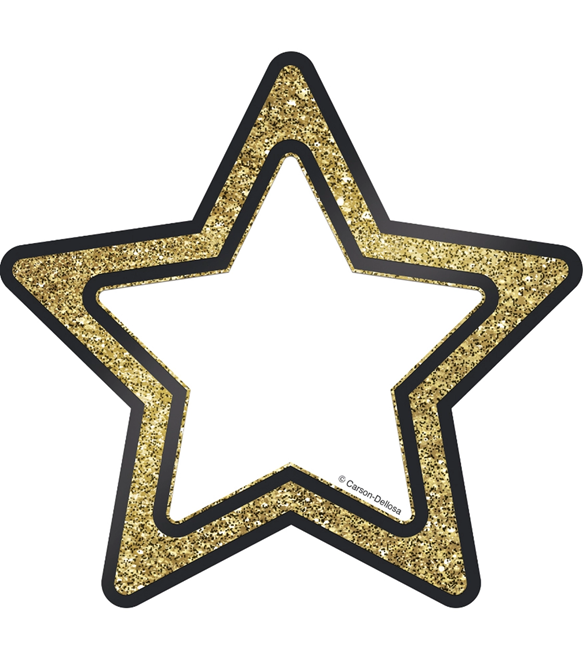 DECORACION ESTRELLAS CON BRILLO DE 5.5" PQ-36 CARSON DELLOSA