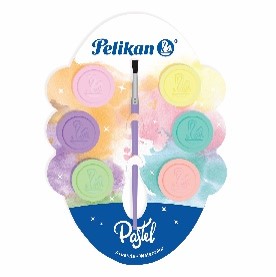 ACUARELAS 6 COLORES PASTELES PELIKAN