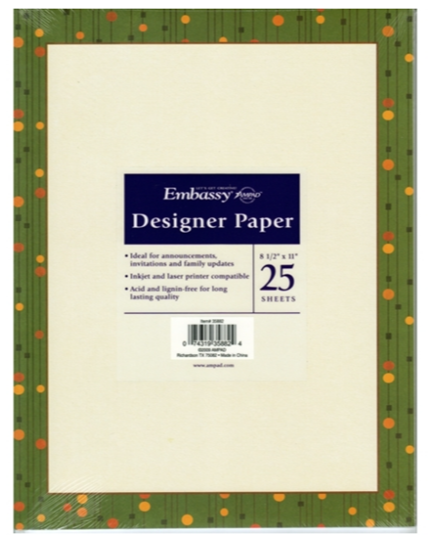 PAPEL CON BORDE DE DISEÑO COLORES OTOÑO PQ-25 AMPAD