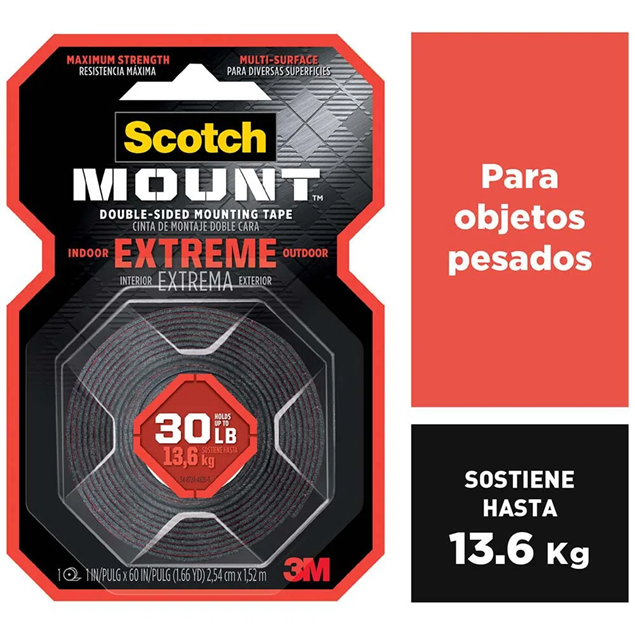 MOUNTING TAPE 1" X 60" EXTREME SCOTCH 3M