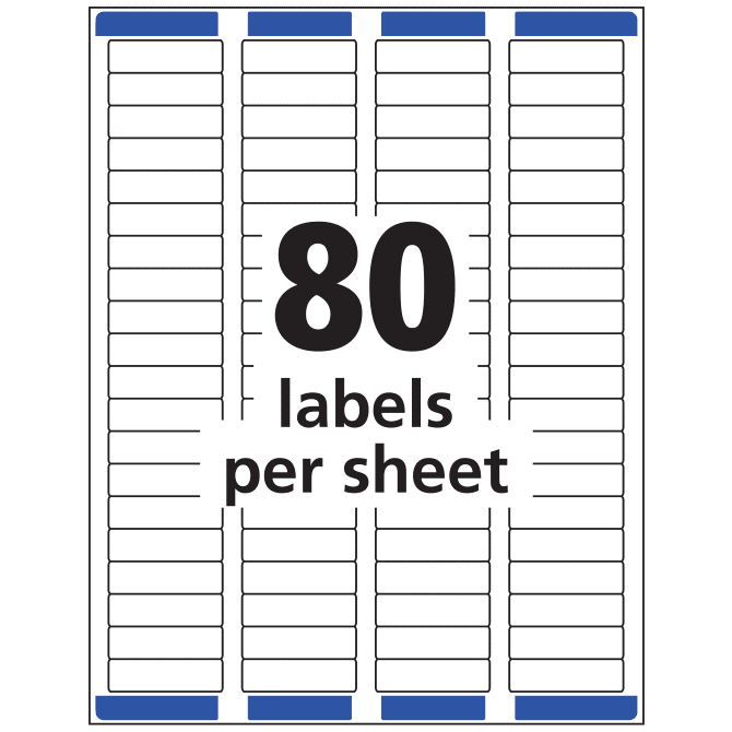 LABEL ½" X 1 ¾" CLEAR MATTE PARA IMPRESORAS LASER CJ-800 AVERY