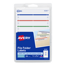 LABEL FILE FOLDER 2/3" X 3 7/16" COLORES SURTIDOS PQ-252 AVERY