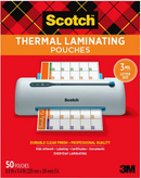 HOJAS PARA LAMINADO EN CALOR TAMAÑO CARTA 3 MIL PQ-50 SCOTCH