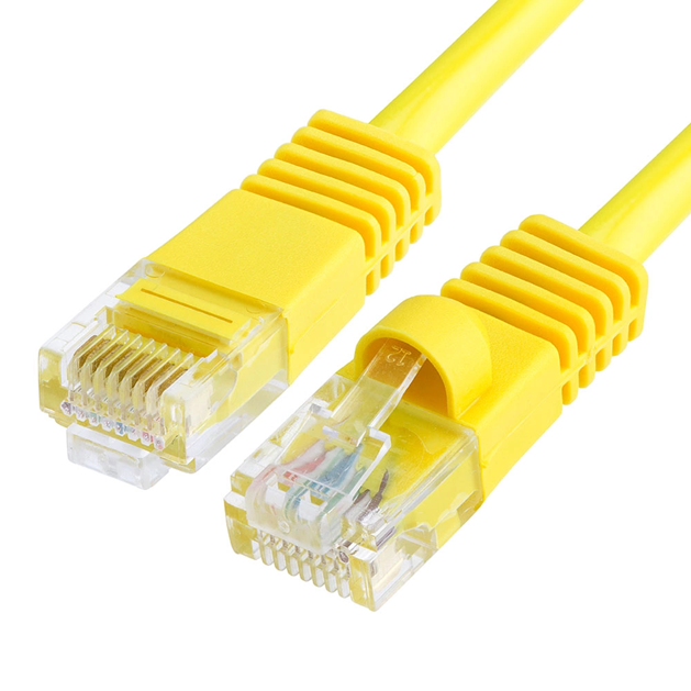 CABLE DE LAN CAT V RJ-45 50' AMARILLO