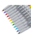 MARCADOR PERMANENTE SHARPIE PUNTA ULTRA FINA SET DE 12 COLORES