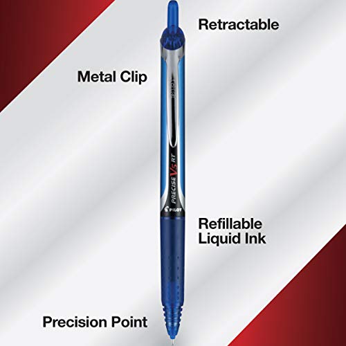 BOLIGRAFO PILOT V5 RT 0.5mm PUNTA EXTRA FINA RETRACTABLE AZUL DOCENA