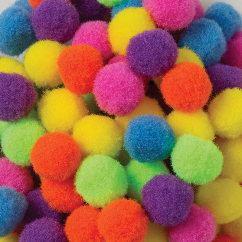 POMPONES DE COLORES NEON 0.5" PQ-100 PACON