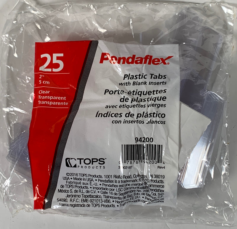 INDEX TABS 2" PARA HANGING FOLDERS PQ-25 PENDAFLEX