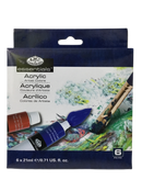 PINTURA ACRILICA SET 6 COLORES EN TUBO 21ml/ea (0.71 OZ) ROYAL BRUSH