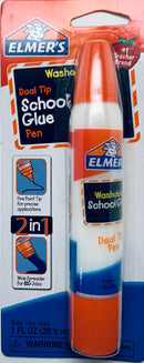 PEGA BLANCA EN PLUMA CON DOBLE PUNTA, LAVABLE 1 OZ ELMER'S