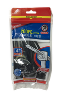 CABLE TIES (STRAPS) DE 4" PQ-200 NEGROS O BLANCOS