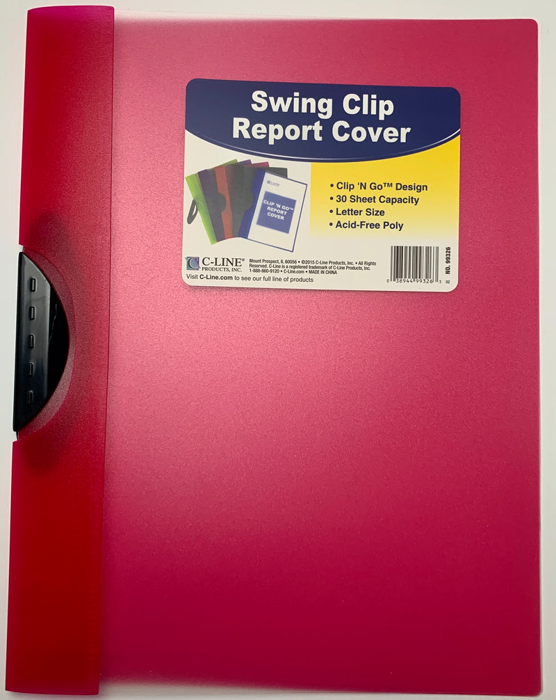 REPORT COVER SWING CLIP VARIOS COLORES A ESCOGER TAMAÑO CARTA EA C-LINE