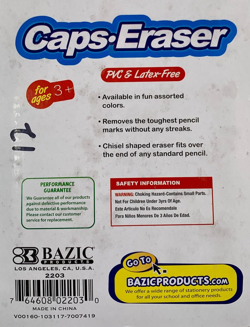 GOMA DE BORRAR "CAPS ERASER" PQ-24