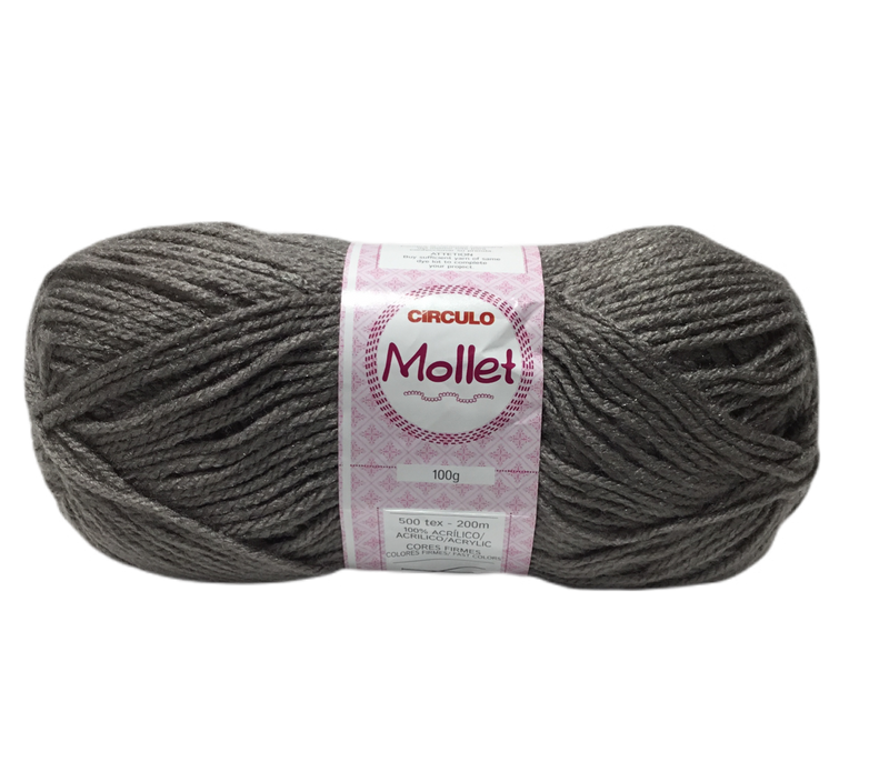 HILO DE TEJER DE 100 G MOLLET COLOR GRIS