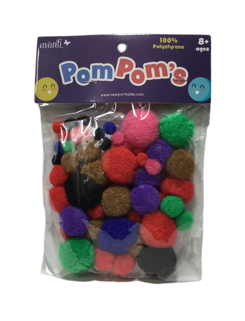 POMPONES DE COLORES Y TAMAÑOS VARIADOS PQ-50