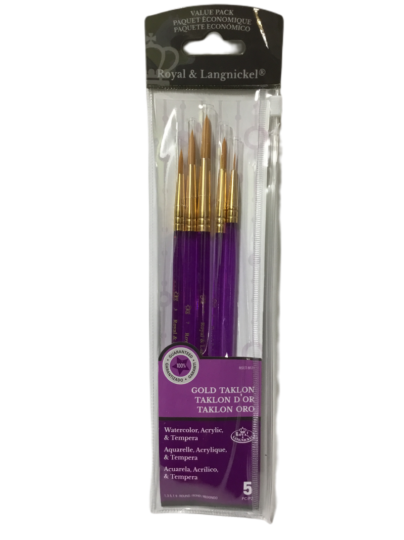 PINCELES REDONDOS SET DE 5 ROYAL BRUSH