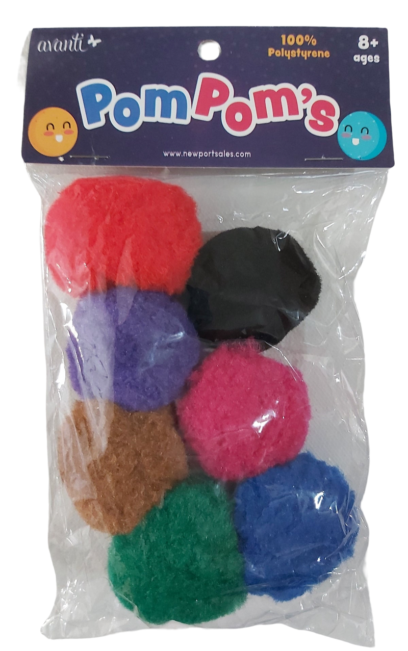 POMPONES DE COLORES DE 5CM PQ-7