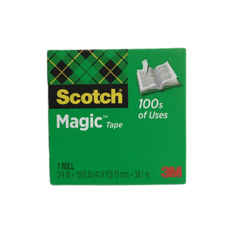 TAPE TRANSPARENTE 3M SCOTCH MAGIC TAPE 3/4" X 41.6 YARDAS