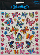 STICKER MARIPOSAS BORDE PLATEADO