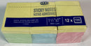 SELF STICK NOTES 1 1/2" X 2" COLORES PASTEL PQ-12 QUICK