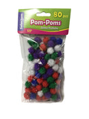 POMPONES DE COLORES CON BRILLO DE 1/2" PQ-80 SELECTUM