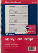 LIBRETA DE RECIBO CASH 2 PARTES  7.5" X 11" ADAMS