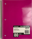 LIBRETA ARGOLLADA GRANDE DE 5 DIVISIONES 180 HOJAS VARIOS COLORES A ESCOGER PROMARX