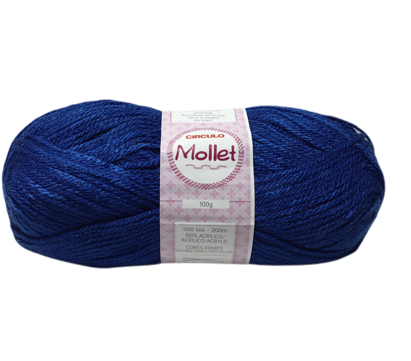 HILO DE TEJER DE 100 G MOLLET COLOR AZUL ROYAL