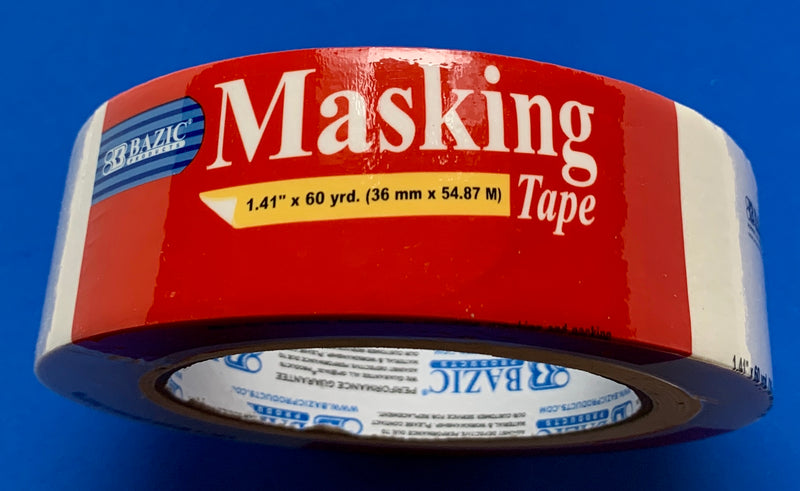 MASKING TAPE 1 1/2 " BAZIC 1.41" X 60 YD