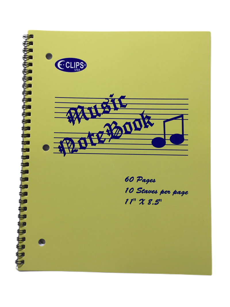 LIBRETA DE MUSICA DE 10 PENTAGRAMAS E-CLIPS