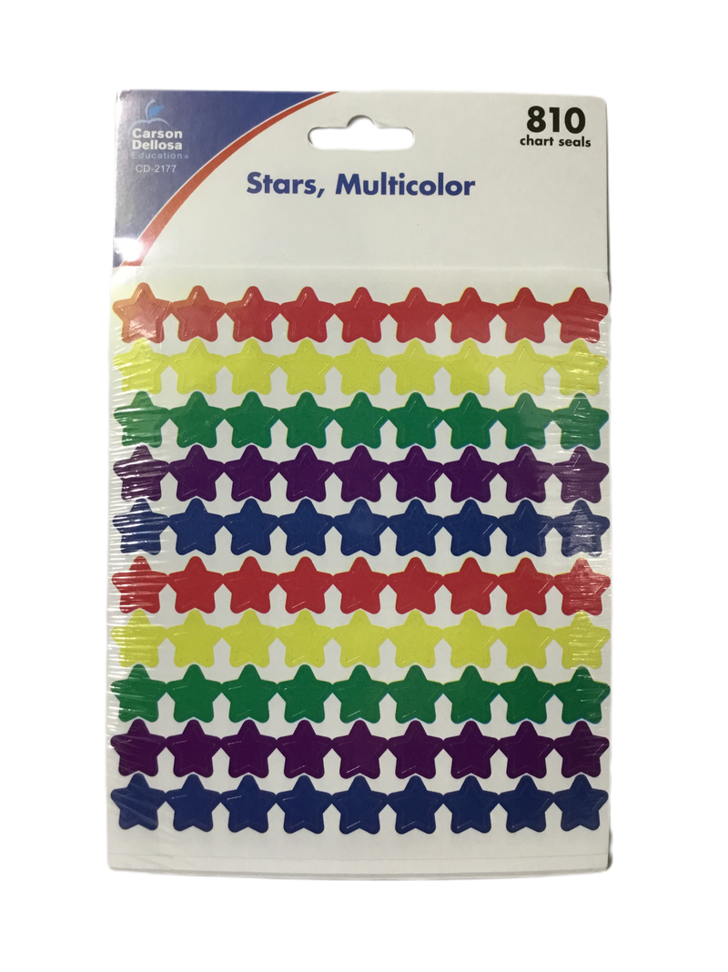 STICKER ESTRELLAS MULTICOLOR PQ-810 CARSON DELLOSA