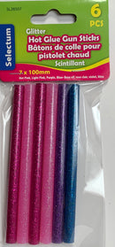 PEGA CALIENTE PEQUEÑA EN STICK CON BRILLO (.27",7mm) DIAMETRO X (4",100mm) DE LARGO COLORES A ESCOGER PQ-6