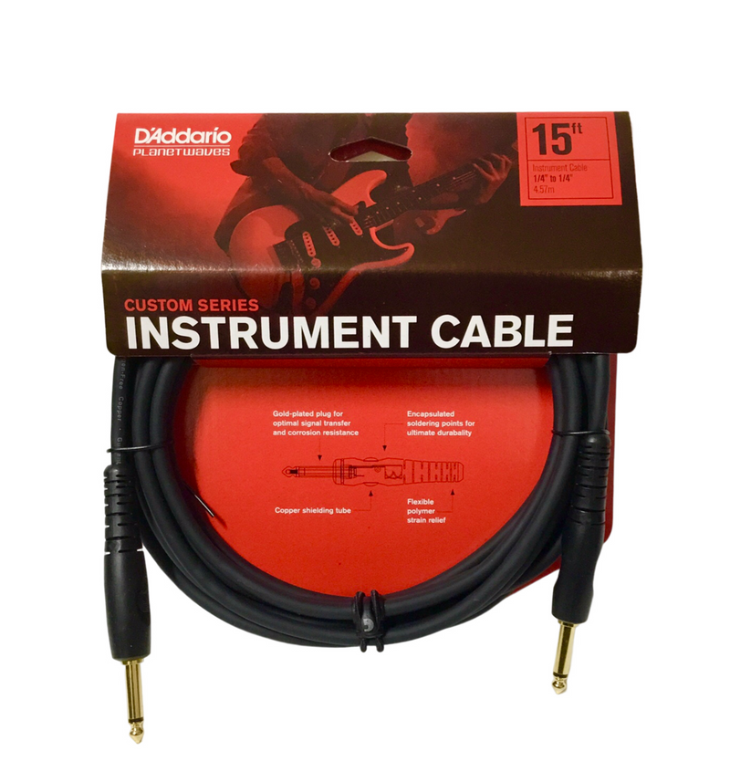 CABLE DE INSTRUMENTO HI IMPEDANCE DE 15' D'ADDARIO