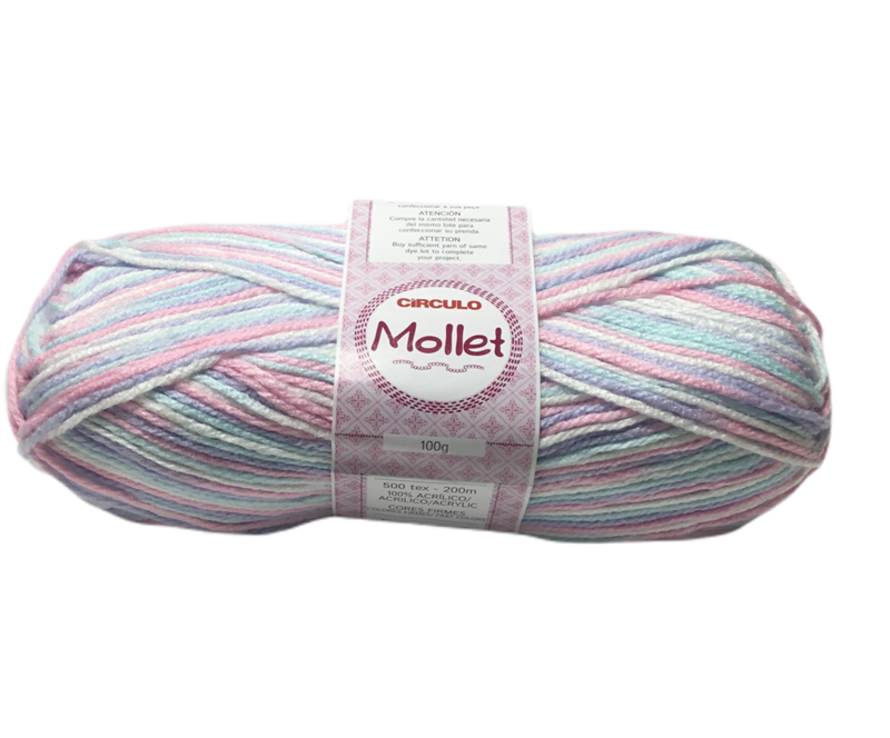 HILO DE TEJER DE 100 G MOLLET COLORES PASTELES MATIZADO