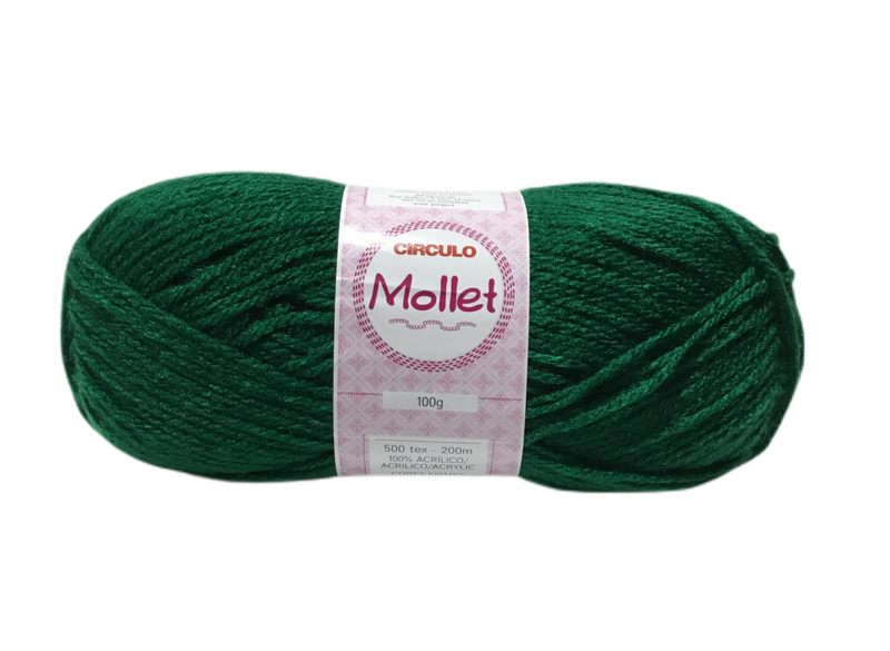 HILO DE TEJER DE 100 G MOLLET COLOR VERDE