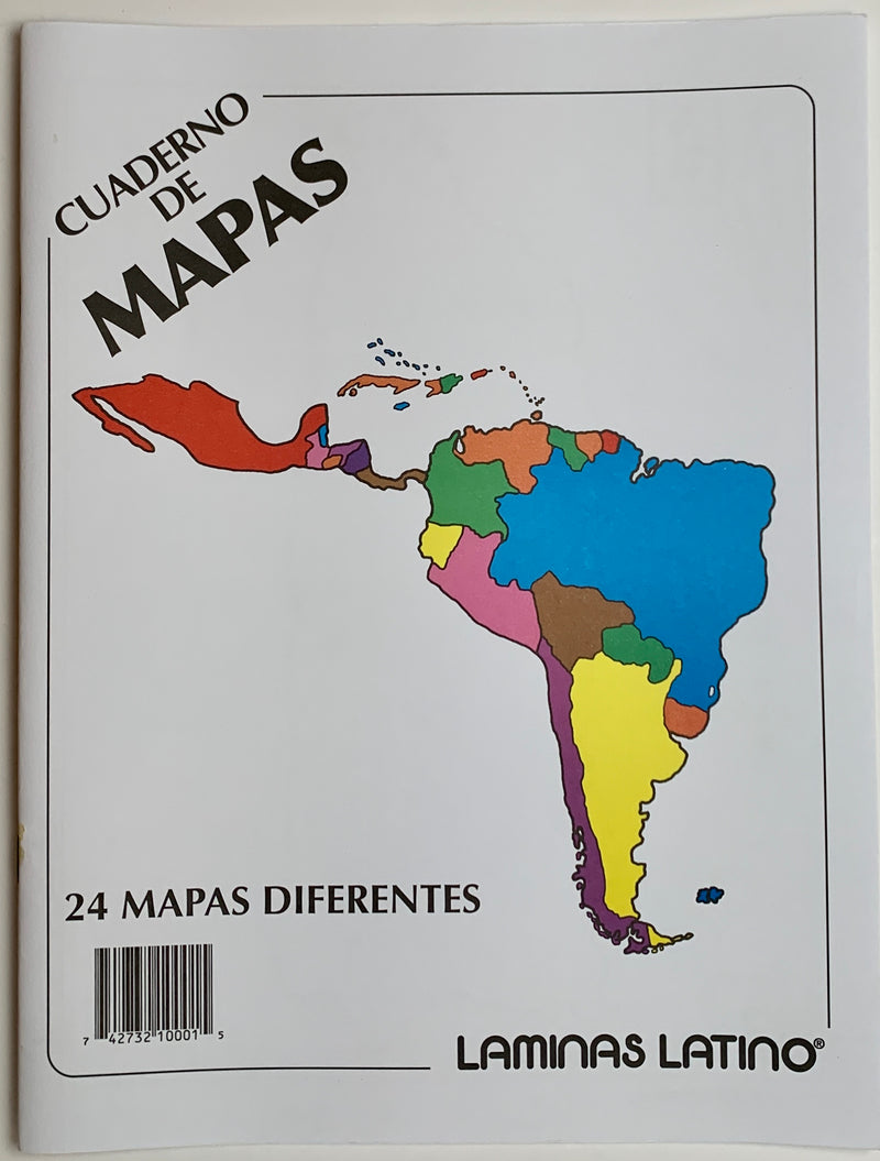 CUADERNO DE MAPAS DE 24 MAPAS DE LAMINAS LATINO