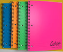 LIBRETA ARGOLLADA GRANDE DE 3 DIVISIONES COLOR-Z DE 138 HOJAS VARIOS COLORES