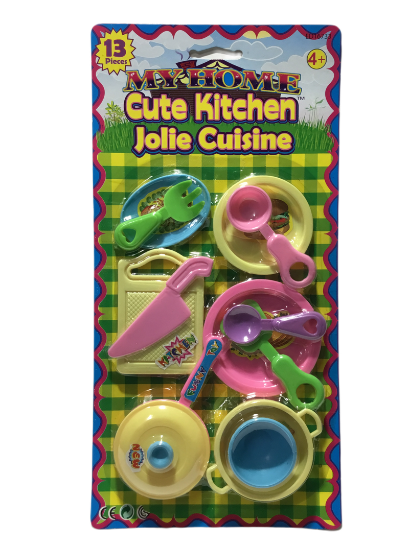 JUEGO DE COCINA PLASTICO CUTE KITCHEN DE 13 PIEZAS