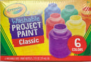 PINTURA "WASHABLE PROJECT PAINT CLASSIC" DE 6  O 10 COLORES CRAYOLA