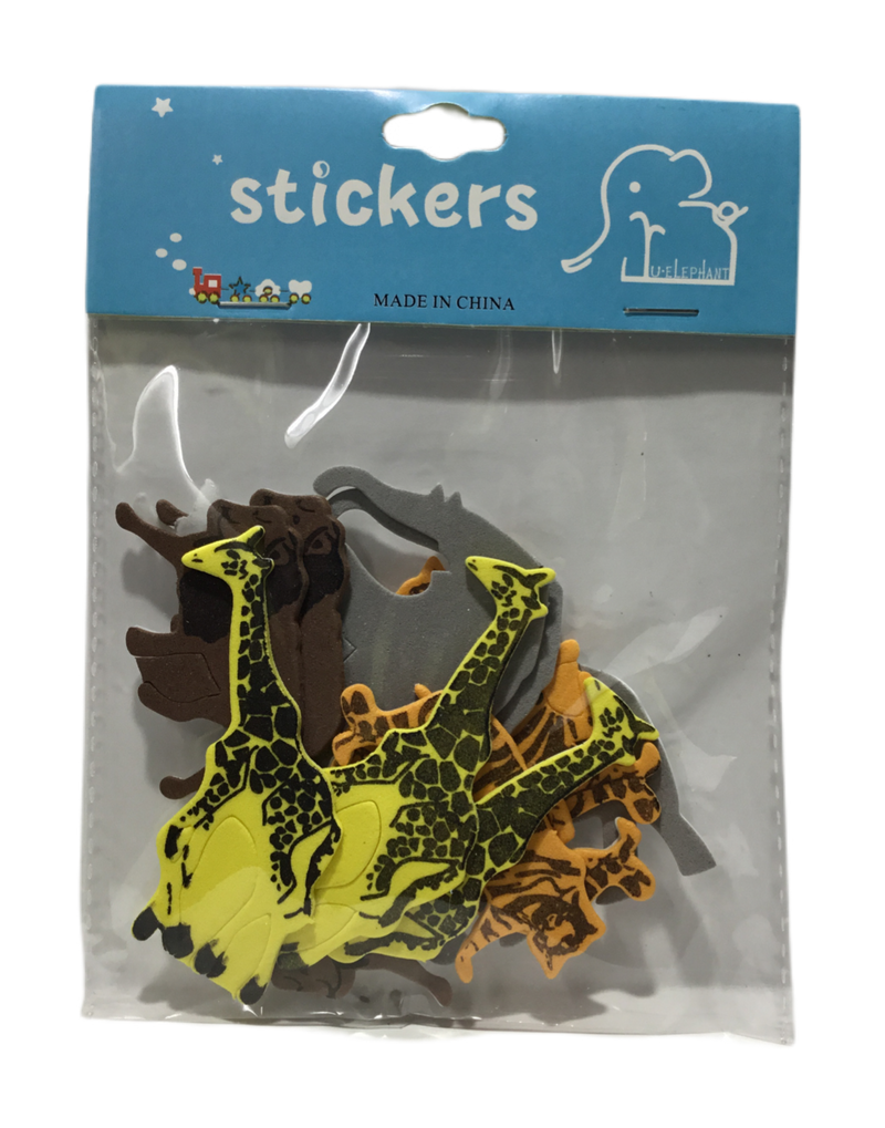 STICKER FOAMY ANIMALES SALVAJES PQ-12