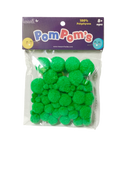 POMPONES COLOR VERDE TAMAÑOS VARIADOS PQ-50