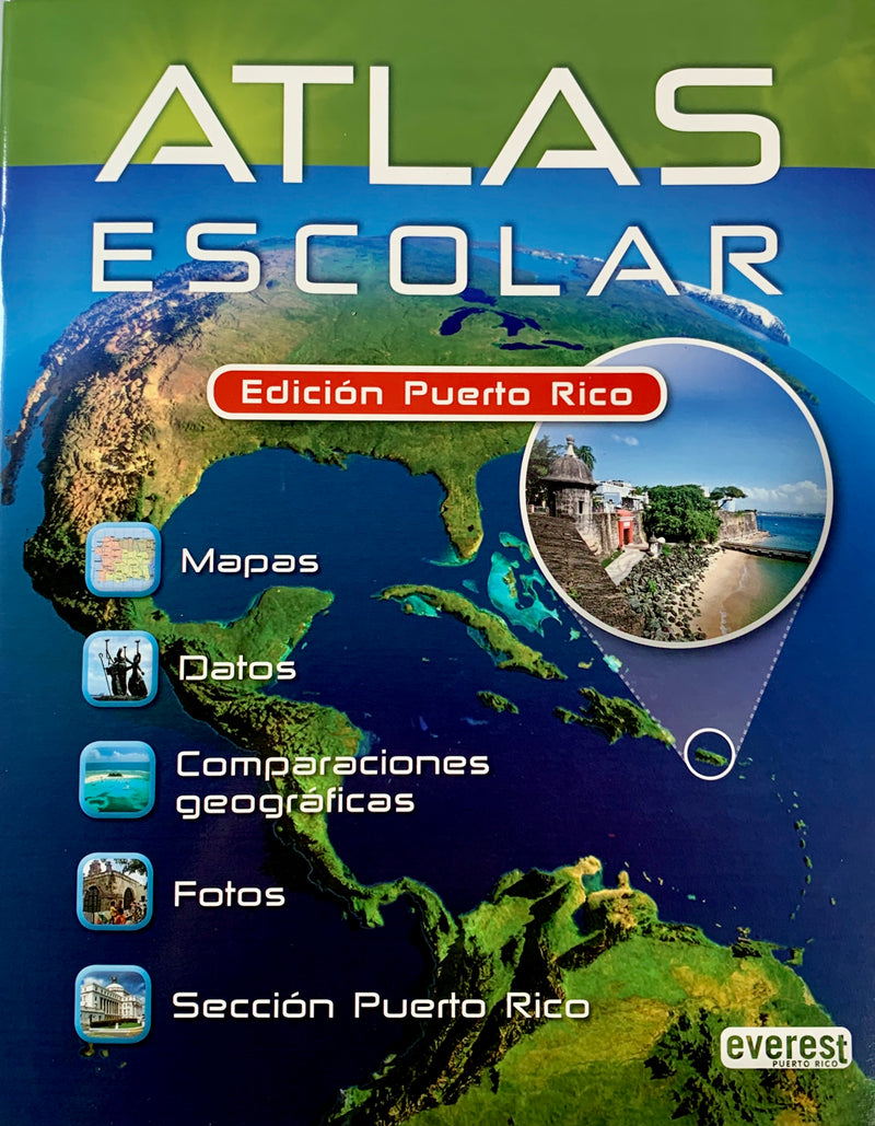 ATLAS ESCOLAR EDICION PUERTO RICO EVEREST