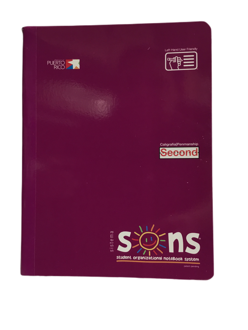 LIBRETA DE COMPOSICION PRIMARIA SECOND GRANDE DE CARPETA BLANDA "SONS" DE 200 PAGINAS