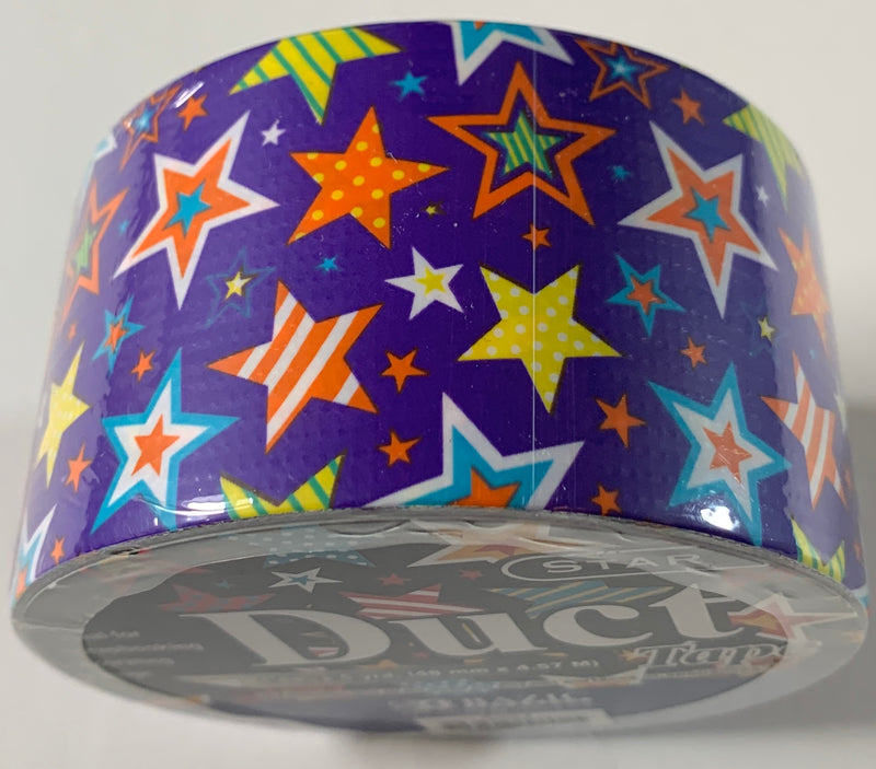 DUCT TAPE 2" DISEÑO ESTRELLAS VARIOS COLORES BAZIC