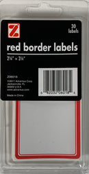 LABEL NAME BADGE 2 1/4" X 3 1/4" BORDE ROJO PQ-30